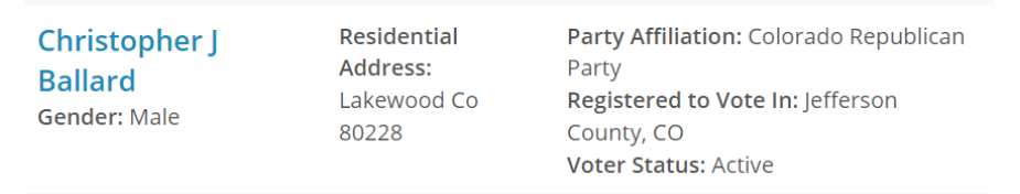Voter Registration info - Colorado Republican Party